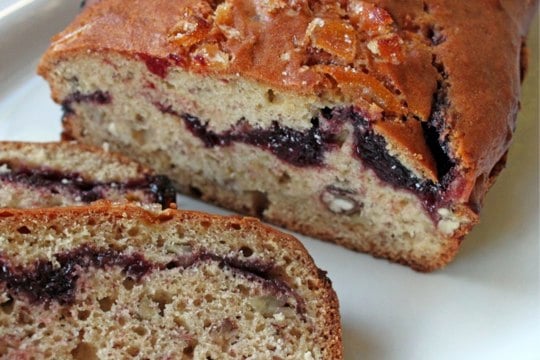 banana-berry jam bread