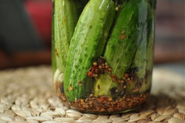 pickle spices close up