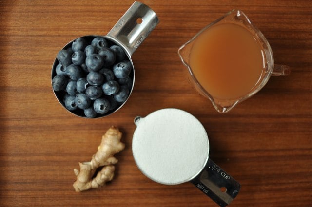 blueberry ginger shrub